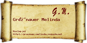 Grünauer Melinda névjegykártya