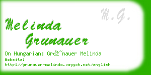 melinda grunauer business card